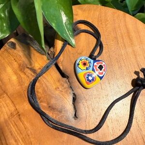 Floral Heart Pendant Necklace